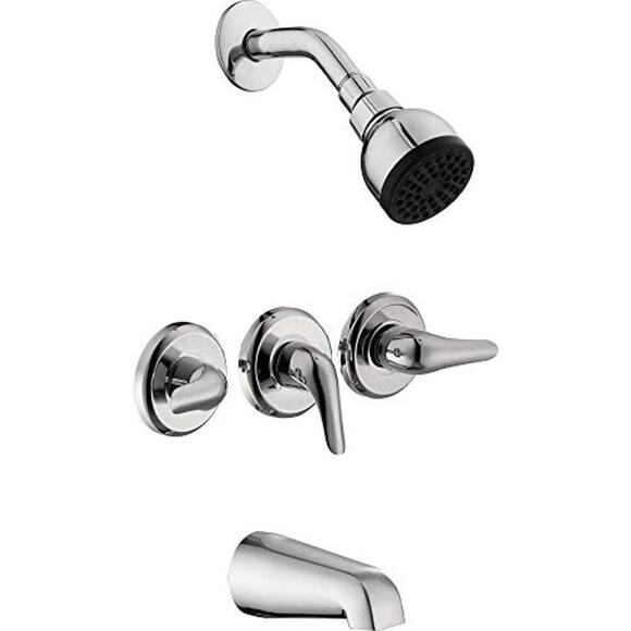 Glacier Bay Aragon 3-Handle 1-Spray Tub and Shower Faucet in Chrome (Valve Inclu - Picture 1 of 9